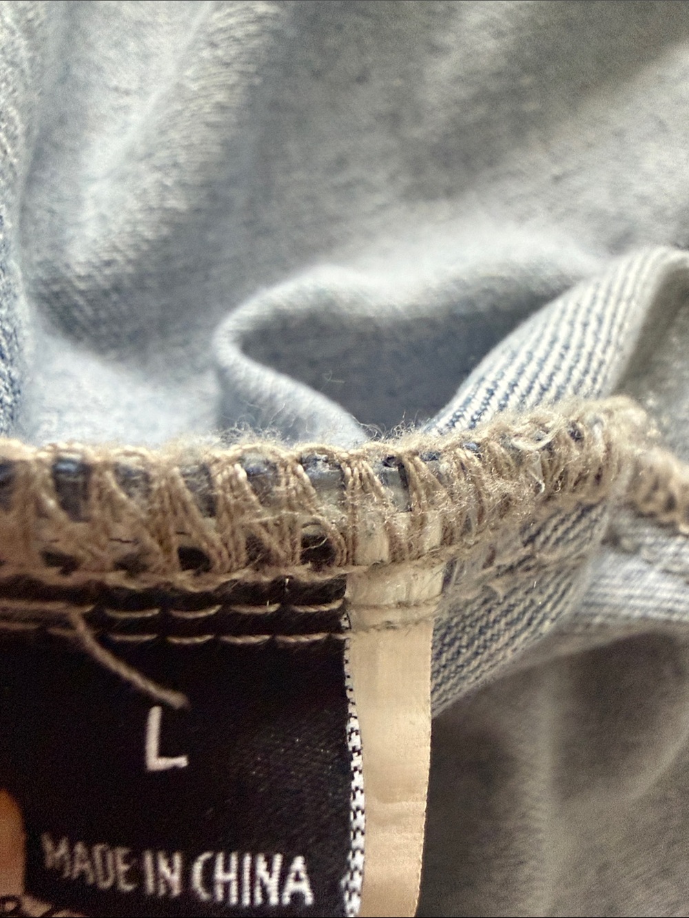 Light Wash Denim Fringe Jacket - Cream Fringe - Picture 2 of 2
